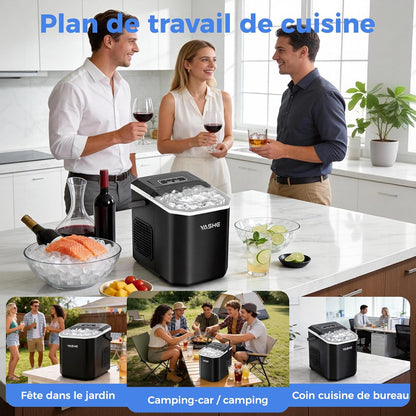 Machine à glaçons pour plan de travail, glaçons sphériques en 2 tailles