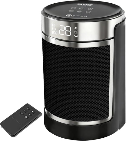 Chauffage d'appoint électrique, Céramique PTC 1500W Radiateur Soufflant, Télécommande