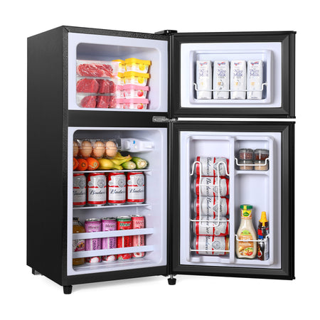 86L Mini-Réfrigérateur avec Congélateur, frigo Double Porte avec Congélateur Supérieur