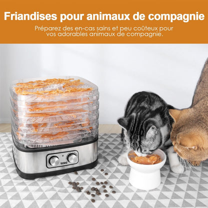 Déshydrateur Alimentaire, 5 Plateaux Réglables en Hauteur