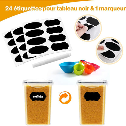 20 Boîtes Alimentaires en Plastique Sans BPA avec Couvercles