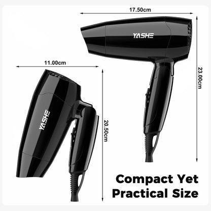 Mini Sèche-Cheveux Pliable, Sèche Cheveux de Voyage Léger avec 2 Modes