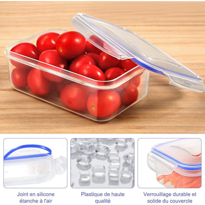 Boîte Conservation Alimentaire 32 Pièces, Sans BPA Boîte Alimentaire Set